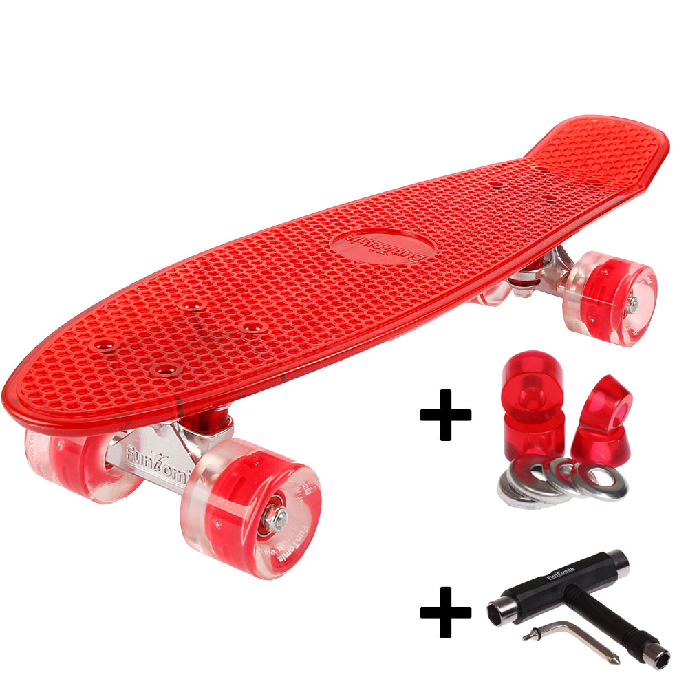 FunTomia Mini-Board Cruiser LED inkl. ABEC-9 Kugellager