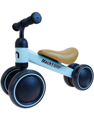 4-Rad Mini Lauflernrad mit leisen Reifen (hellblau)