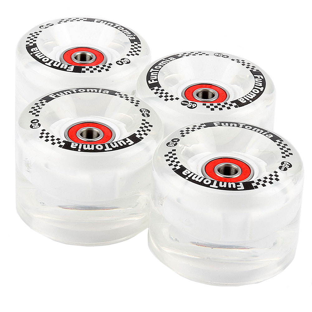 FunTomia Miniboard Rollen 65×45 mm – 4er Set 80A LED inkl. Mach1 ABEC-9 & Magnet-Spacer