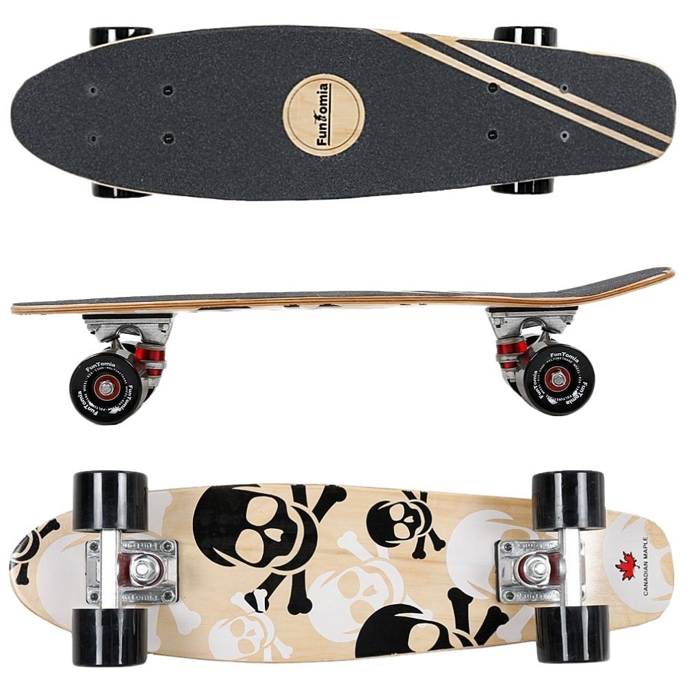 FunTomia Holz Mini-Board Cruiser inkl. ABEC-9 Kugellager