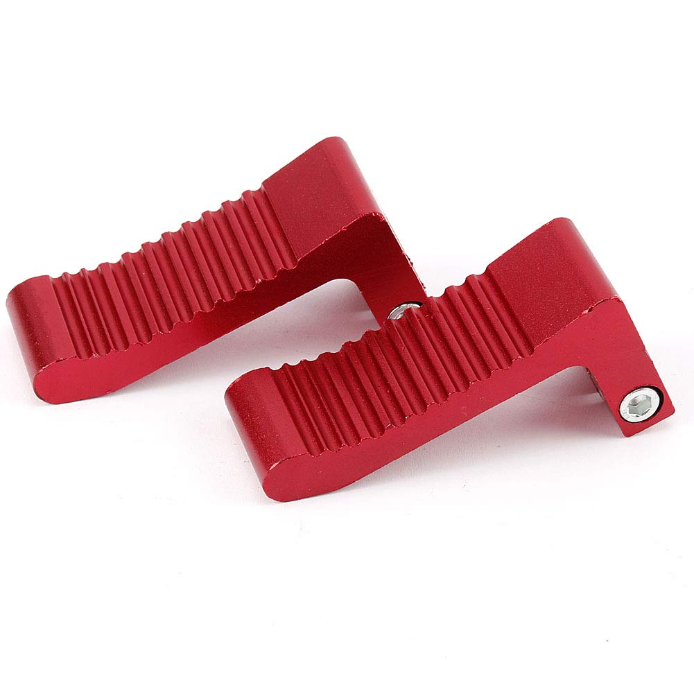 2× Fußrasten groß aus Alu – Pocket Bike / Go Kart / Dirt Bike (Mach1) rot