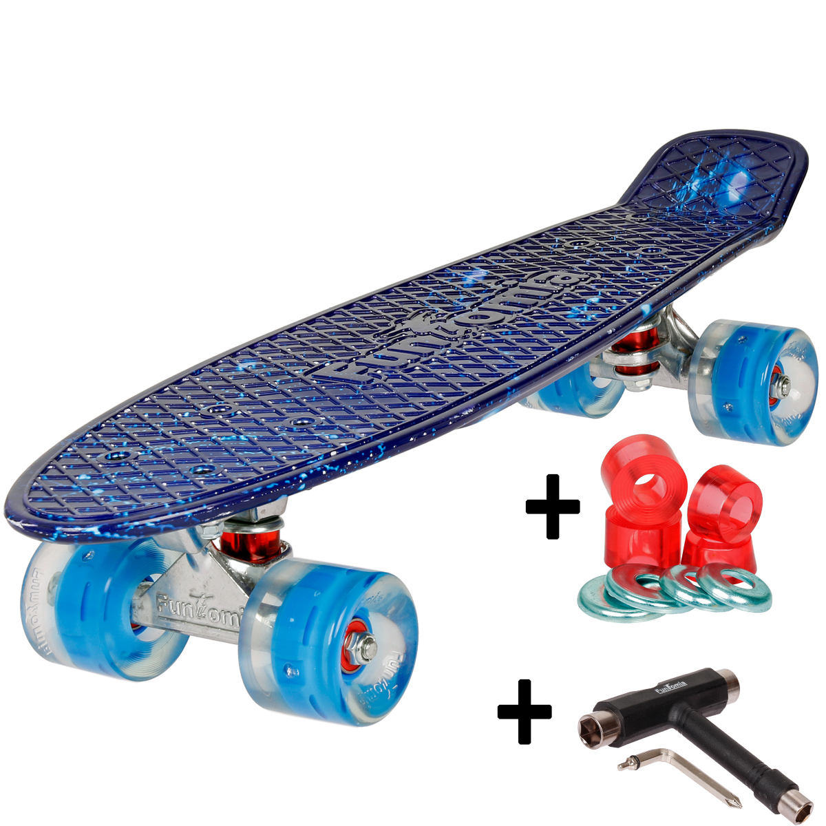 FunTomia Mini-Board Cruiser LED inkl. ABEC-9 Kugellager