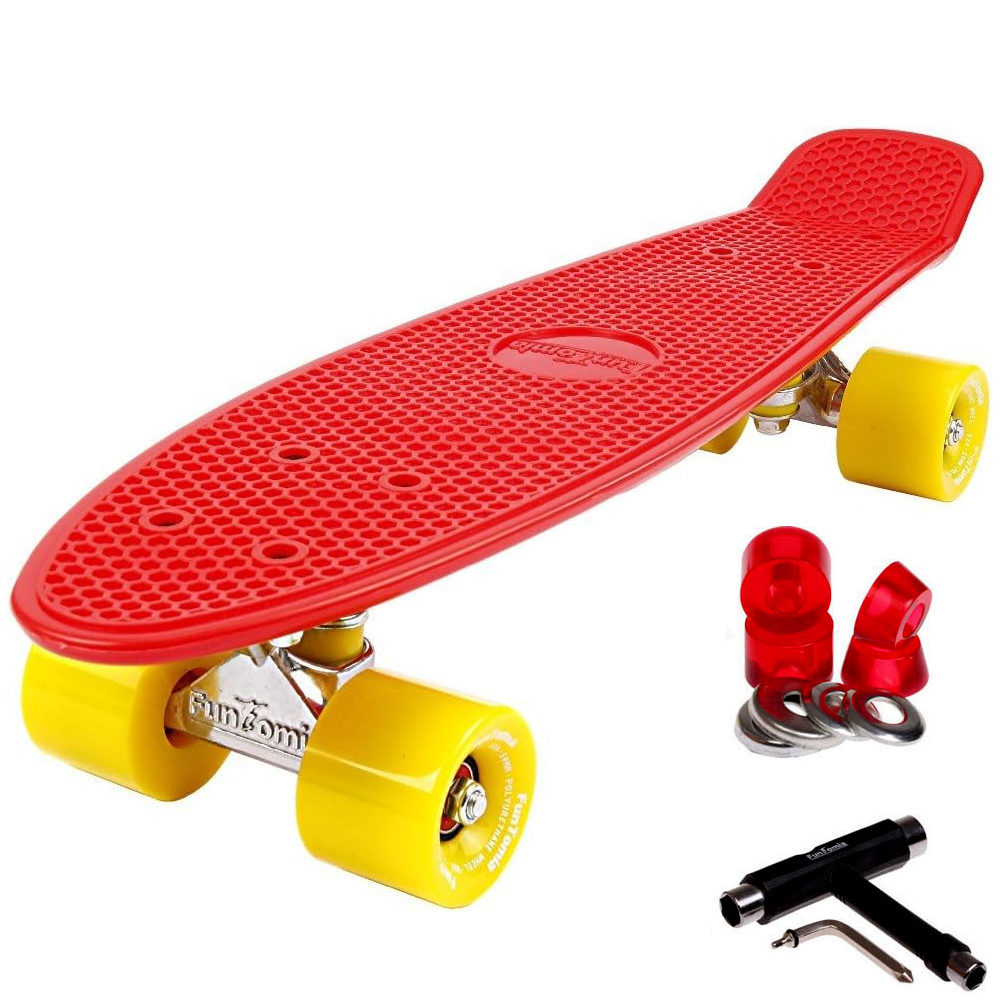 FunTomia Mini-Board Cruiser Skateboard inkl. ABEC-9 Kugellager