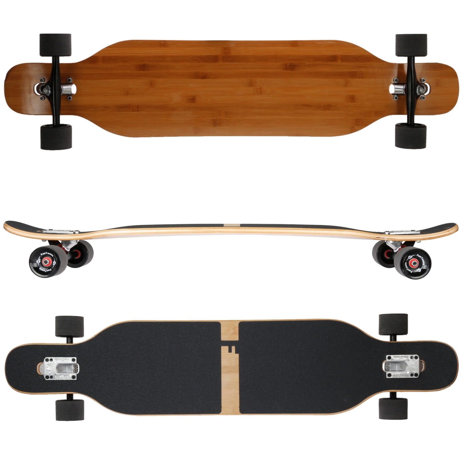 (Blanko) Camber Longboard – Bambus-Ahorn Mix mit ABEC-9 Kugellagern