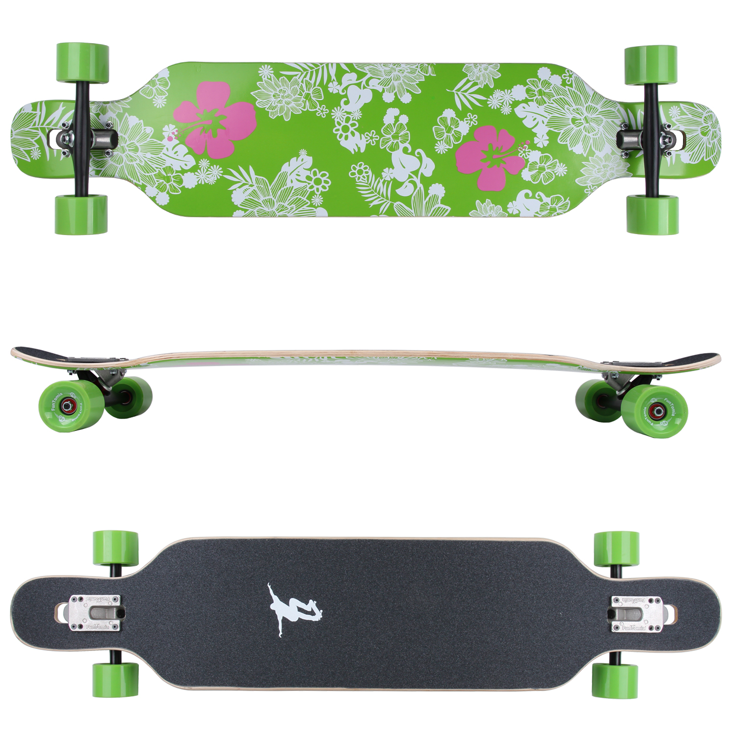 (Hawaii Blume) Camber Longboard aus Ahornholz