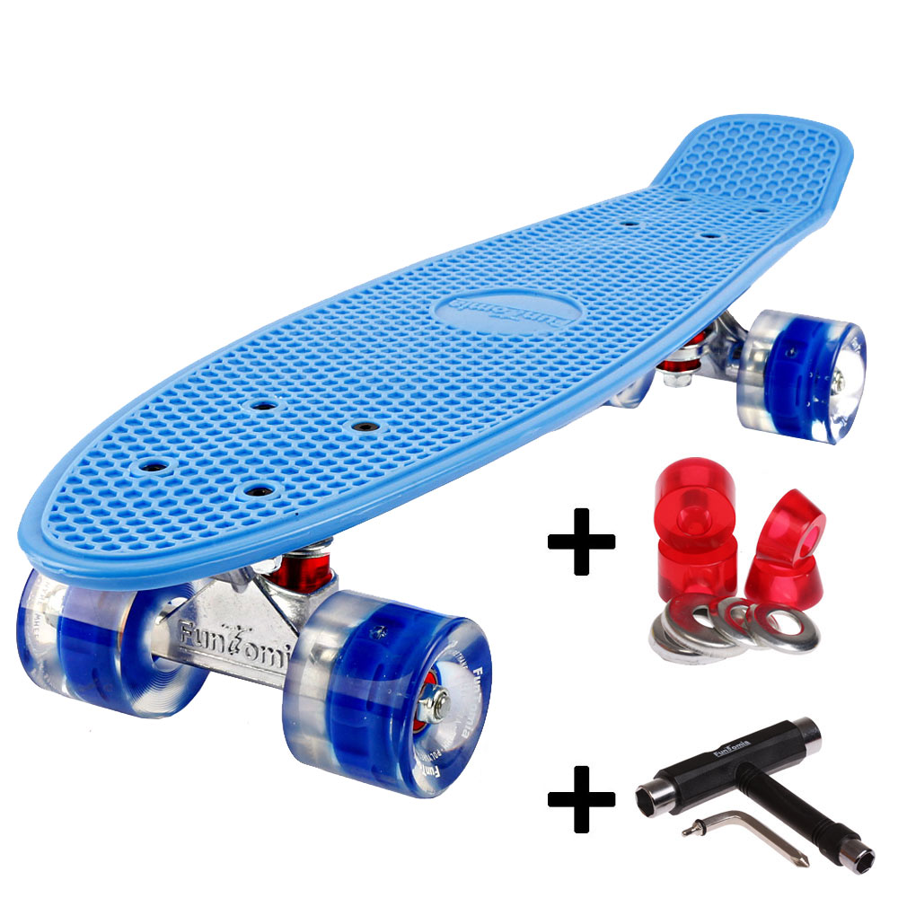 FunTomia Mini-Board Cruiser LED inkl. ABEC-9 Kugellager