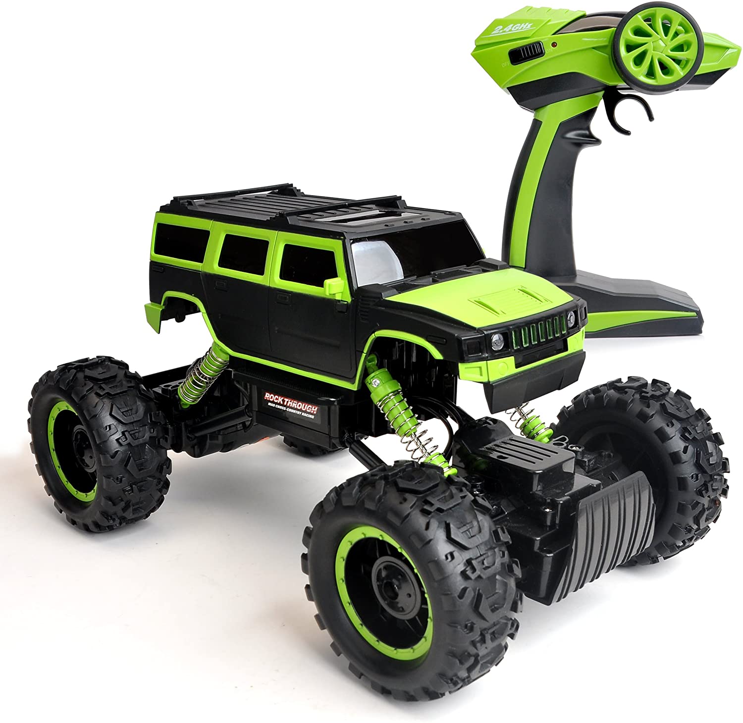 FunTomia RC Monstertruck 2,4 GHz – 33 cm Crawler mit XXL-Reifen, Dual-Motor & 6 V Ni-MH Akku