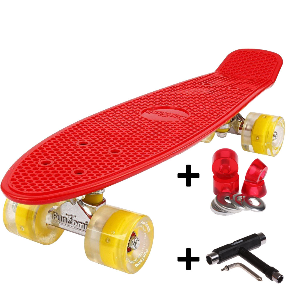 FunTomia Mini-Board Cruiser LED inkl. ABEC-9 Kugellager