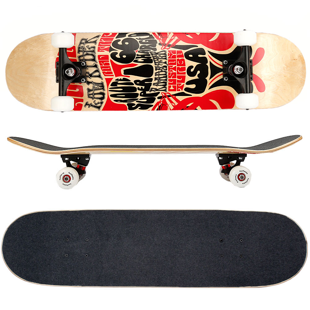 FunTomia Skateboard mit ABEC-9 Kugellager (Route 66)