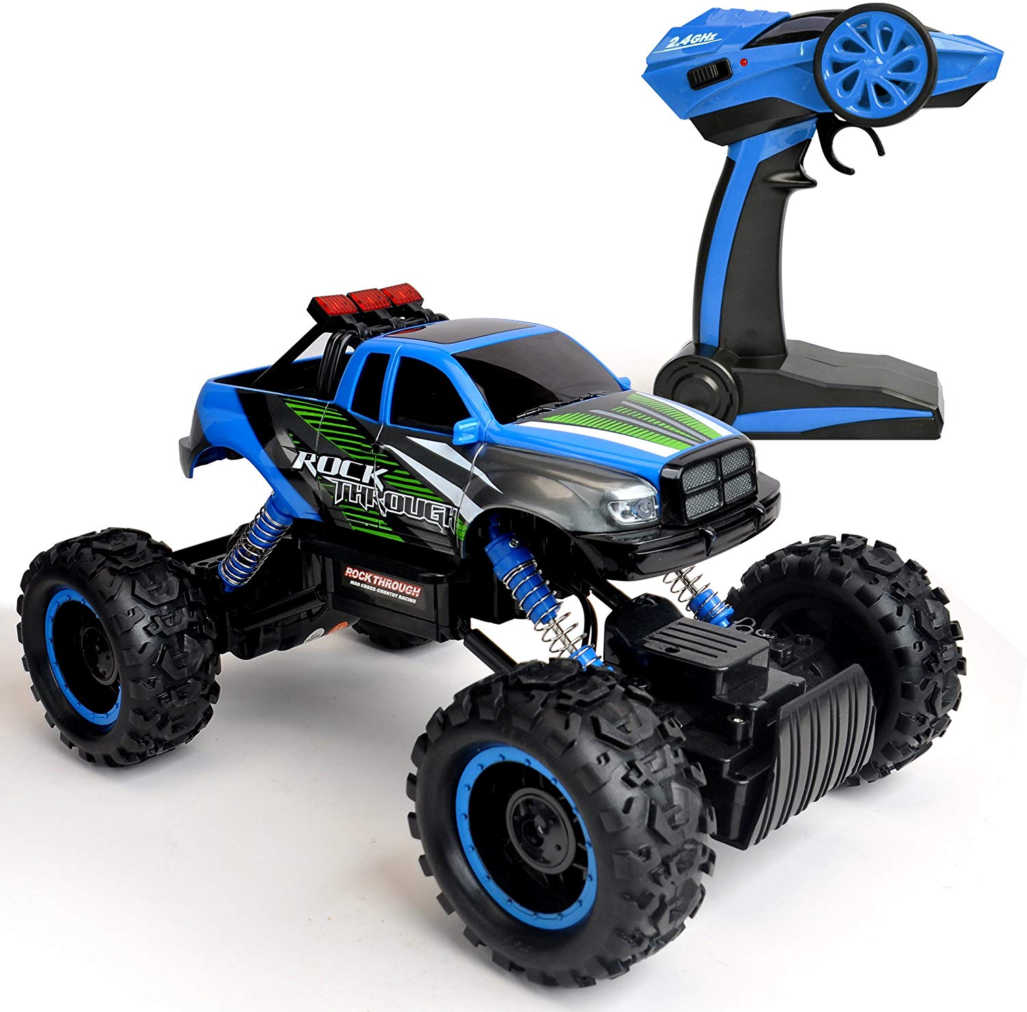 FunTomia RC Monstertruck 2,4 GHz – 33 cm Crawler mit XXL-Reifen, Dual-Motor & 6 V Ni-MH Akku