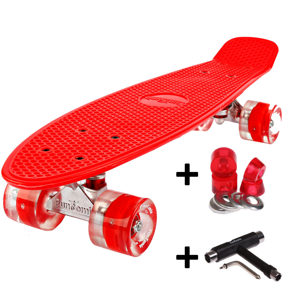FunTomia Mini-Board Cruiser LED inkl. ABEC-9 Kugellager